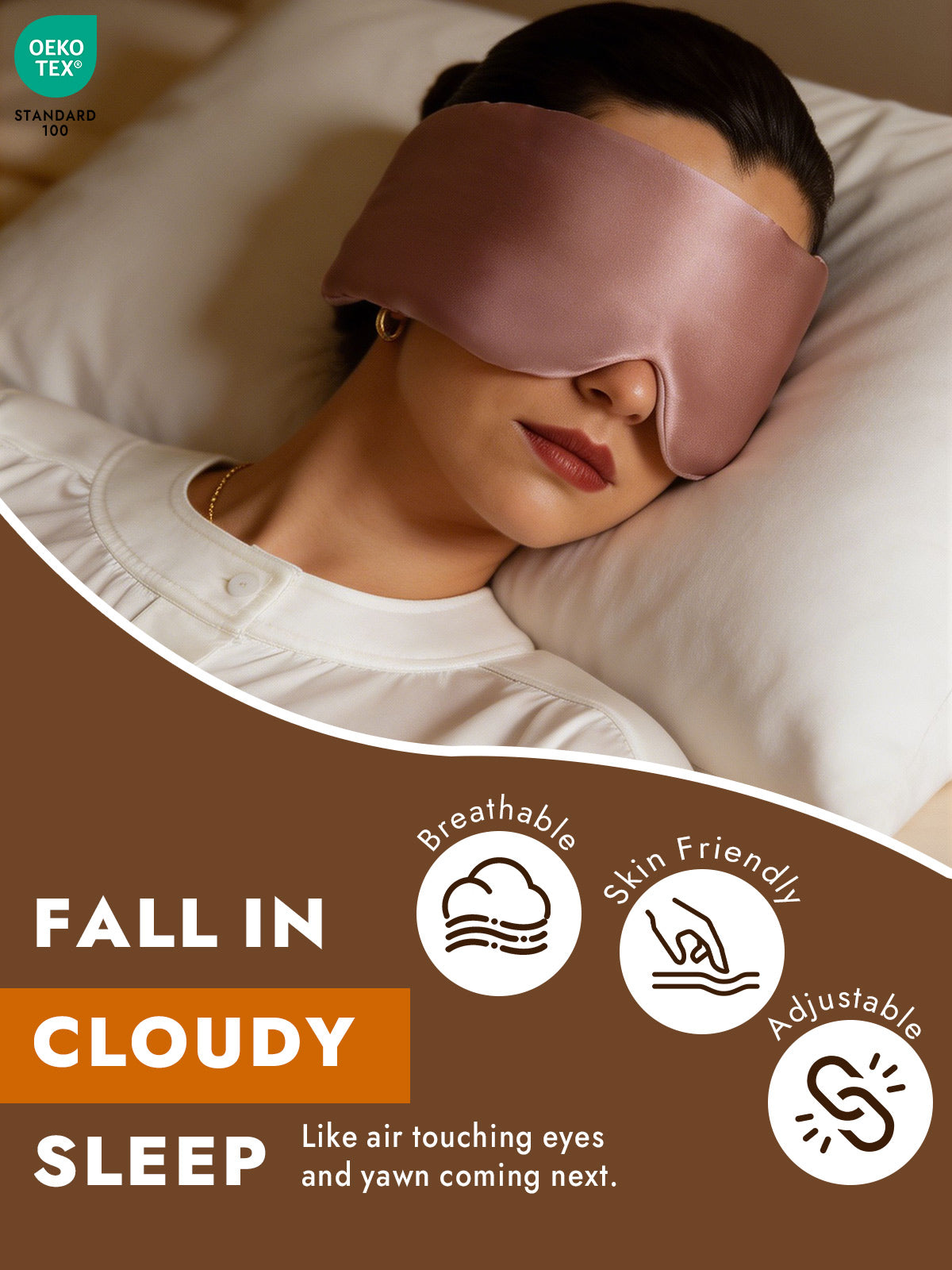 [PaleMauve+LightPink] SilkSilky  Pure Silk Eye Mask 002