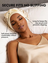 [Beige] SilkSilky  Sleep Cap 004
