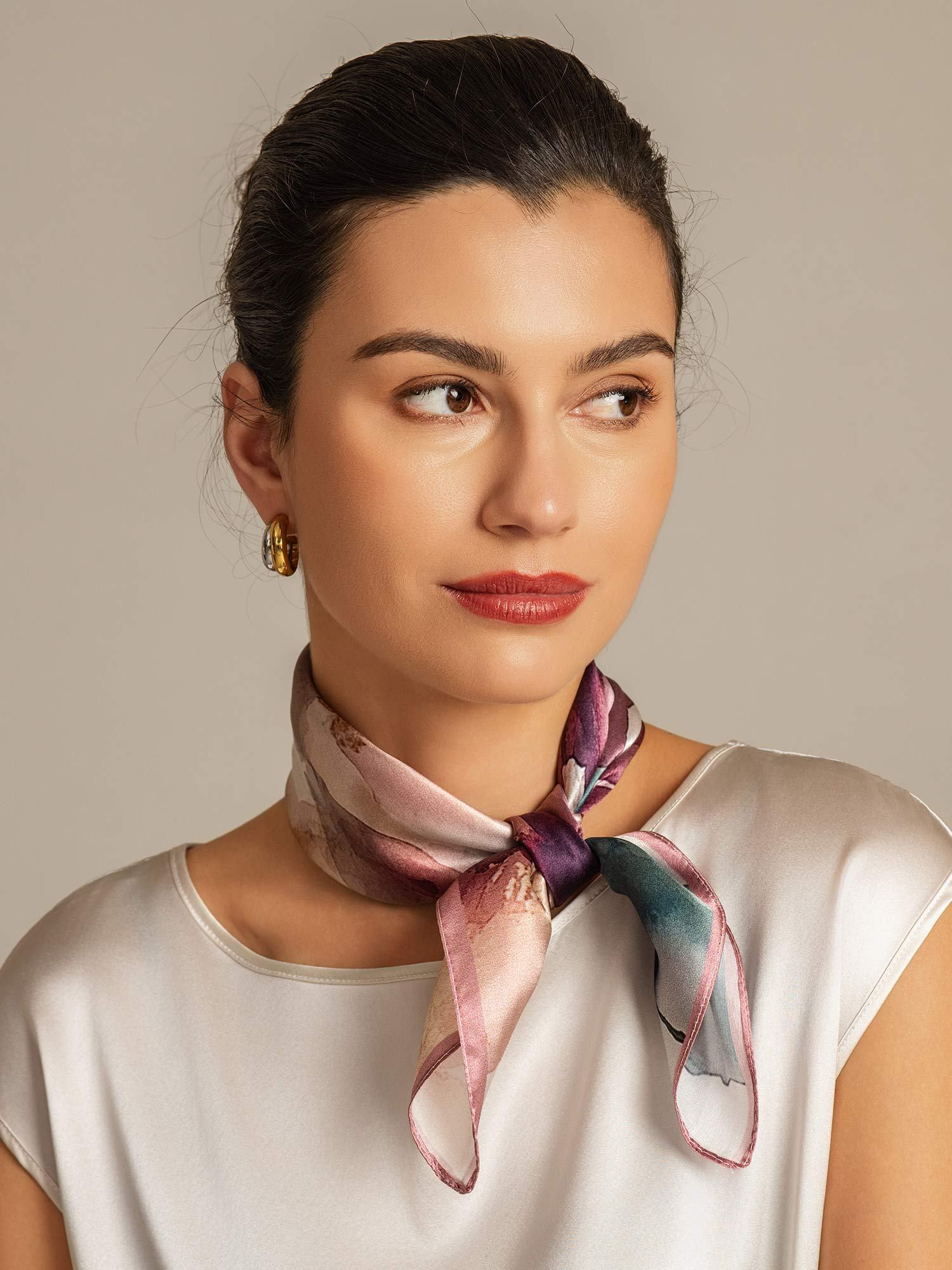 [P102] SilkSilky  Pure Silk Scarf 005,