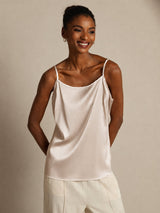 [Beige] SilkSilky  Spaghetti Strap Camisole Top 003