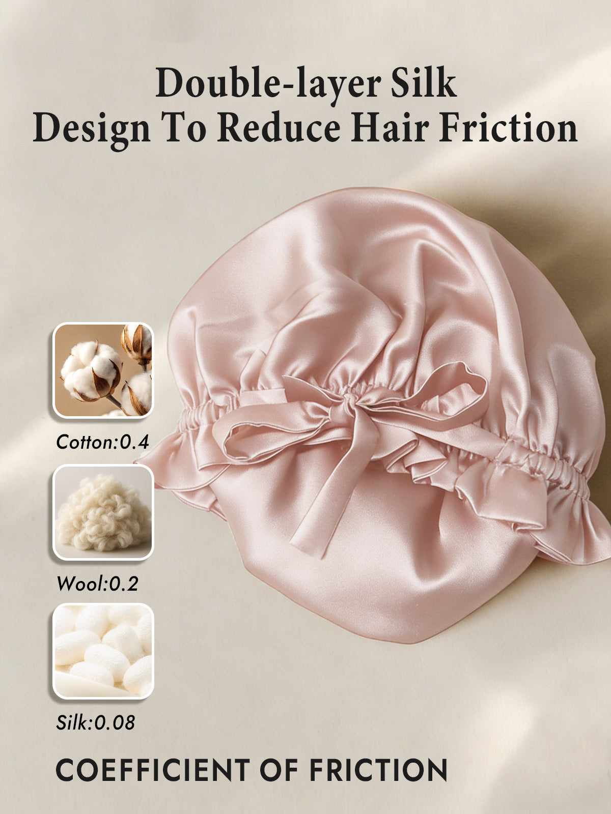 [Pink] SilkSilky  Sleep Cap 002