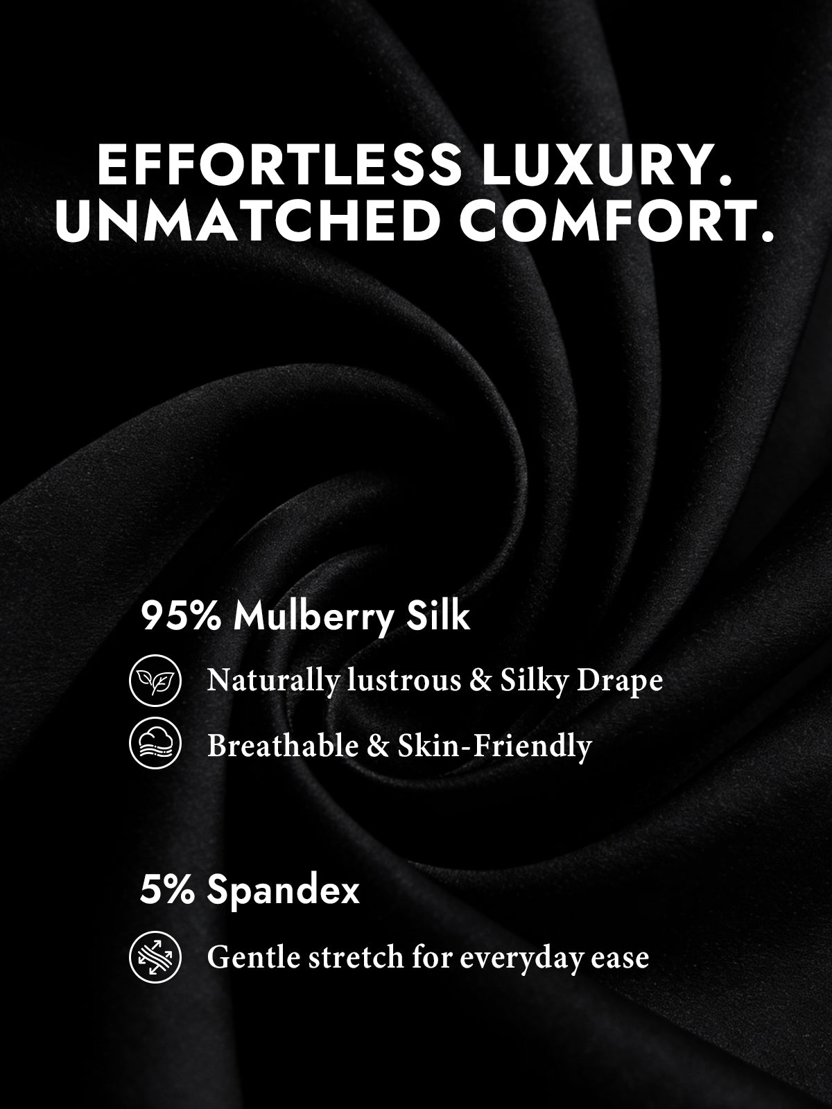 [Black] SilkSilky  Silk Long Sleeve Lapel Collar Women's Shirt 003