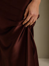 [Coffee] SilkSilky  Cap Sleeve Dress 005