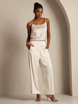 [Beige] SilkSilky  Spaghetti Strap Camisole Top 005