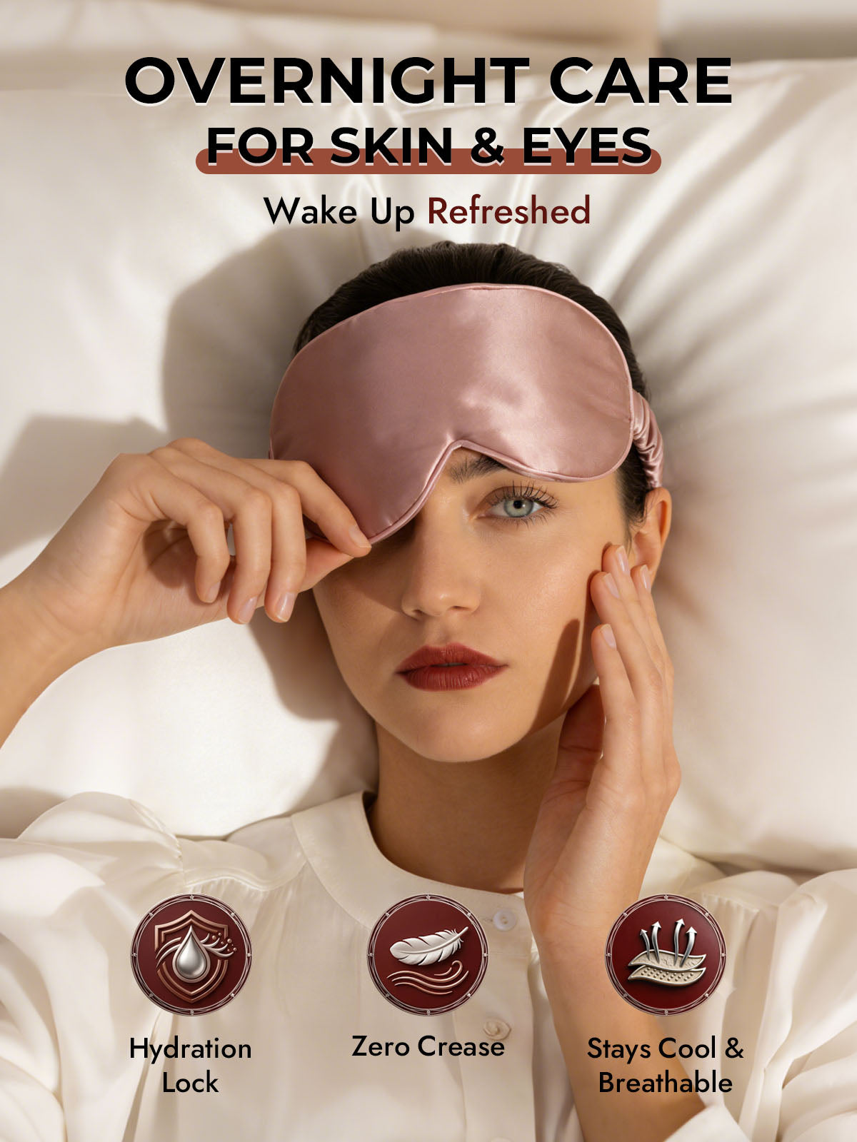 [Pale Mauve] SilkSilky  22Momme Eye Mask 007