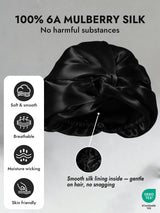 [Black] SilkSilky  Sleep Cap 004