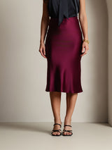 [Dark Red] SilkSilky  Skirt 005