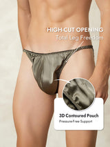 [Olive Green] SilkSilky  Pure Silk Men's Underwear 005