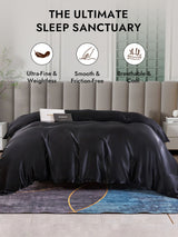 [Black] SilkSilky  25Momme Duvet Covers 001