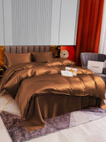 SilkSilky US 22Momme Pure Silk Bedding Set Coffee 004