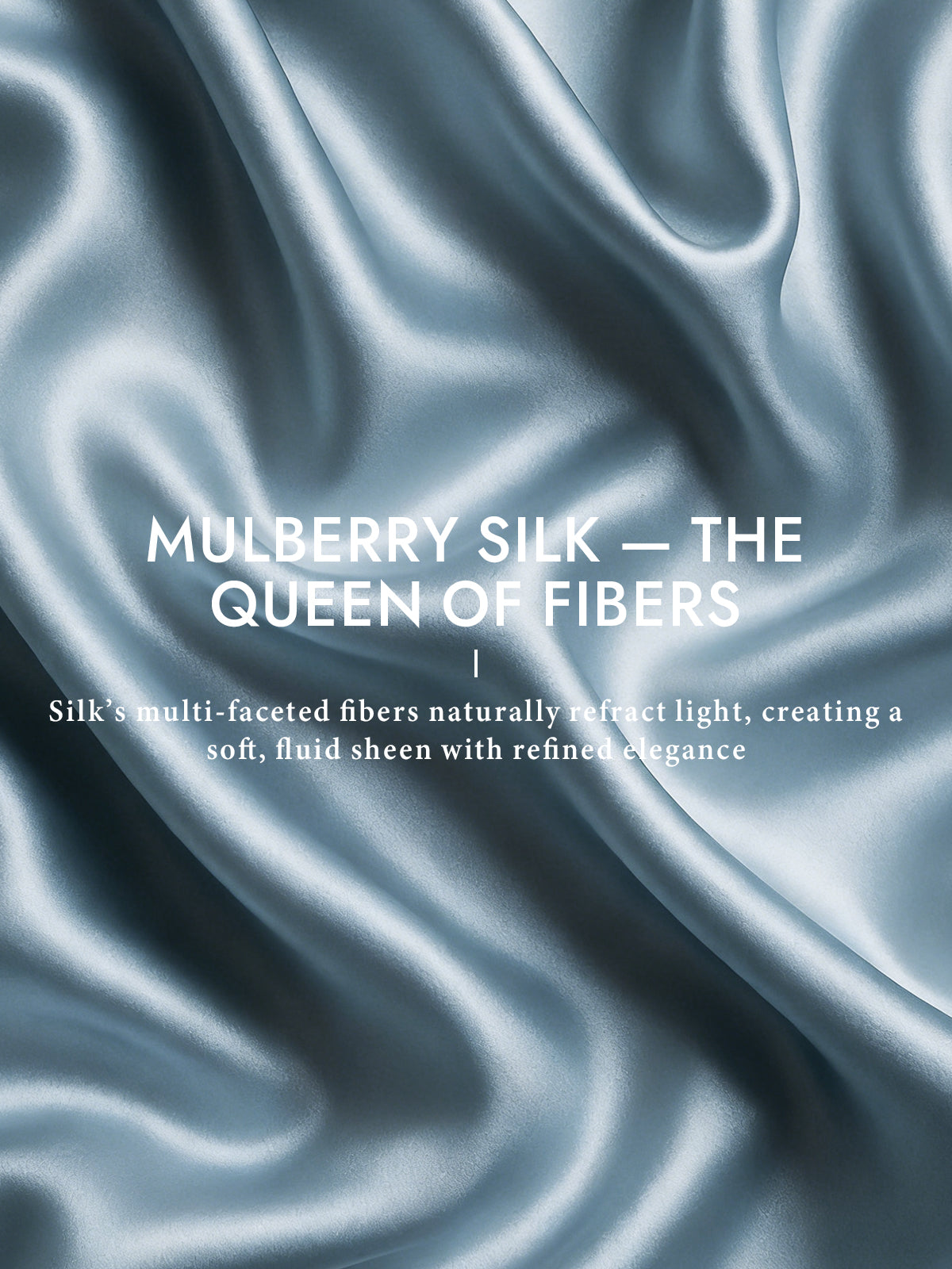 [Grayish Blue] SilkSilky  19Momme Silk Long Sleeve Tie Neck Blouse 003