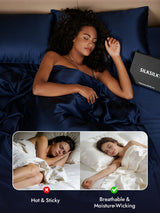 [Dark Blue] SilkSilky  25Momme Duvet Covers 005