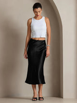 [Black] SilkSilky  Skirt 003
