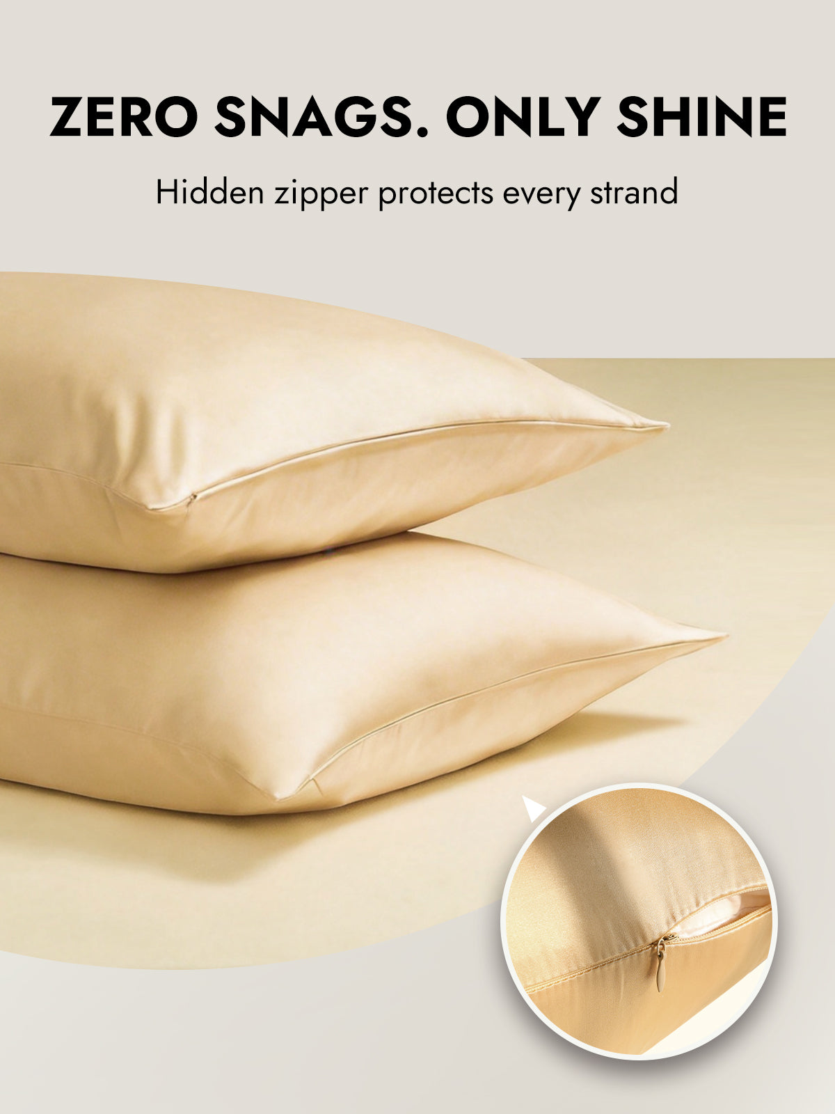 [Beige] SilkSilky  22Momme Pillowcase 006