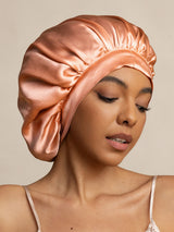 [Coral Pink] SilkSilky  Sleep Cap 001