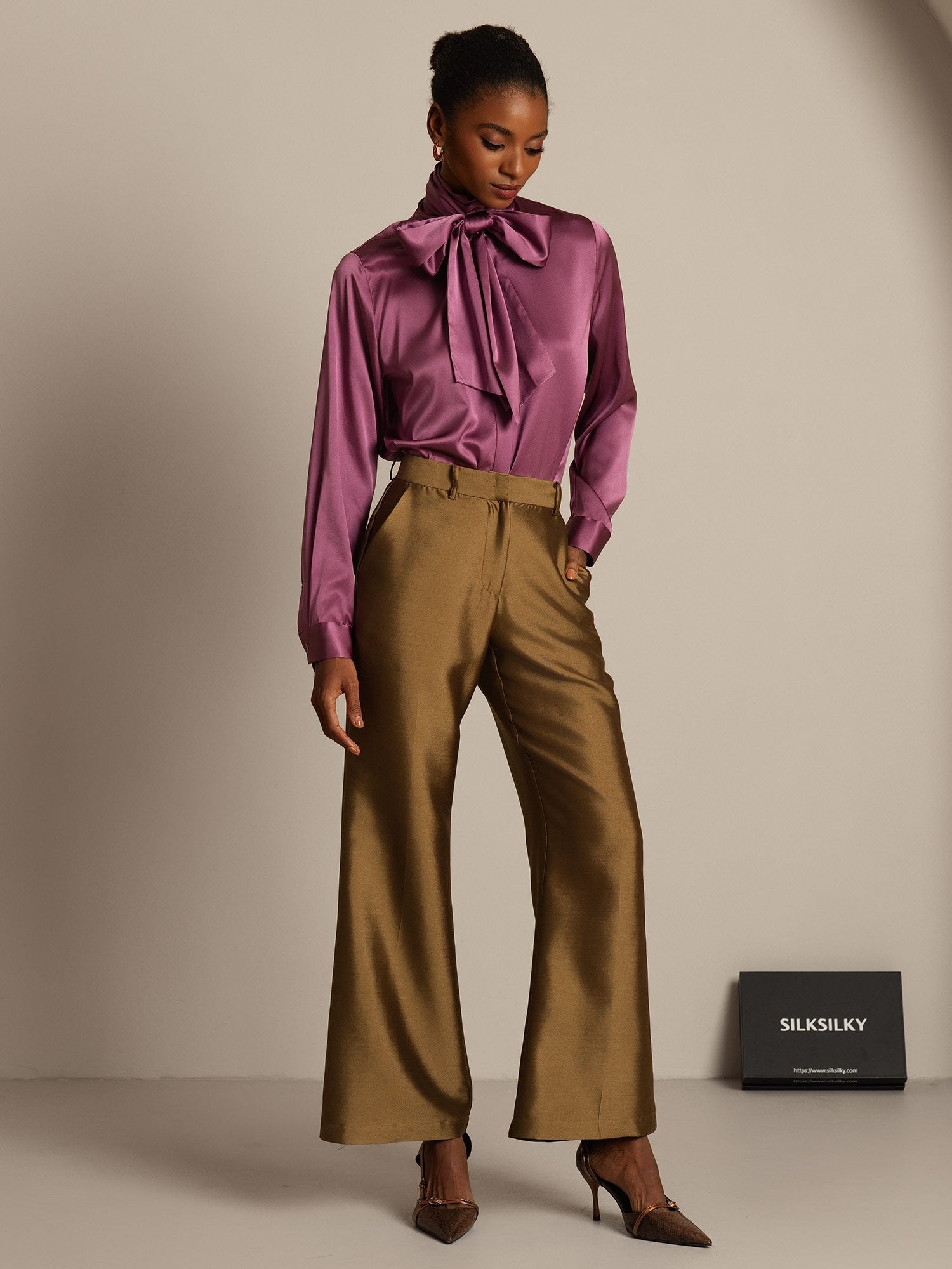 [Bronze] SilkSilky  32Momme Silk Womens Pants 007