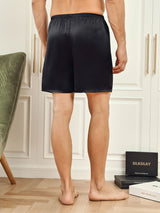 [Black] SilkSilky  Men's Sleep Shorts 002