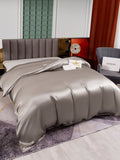 SilkSilky US 25Momme Pure Silk Duvet Cover Gray 005