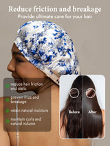 [Blue and White Porcelain] SilkSilky  Sleep Cap 004