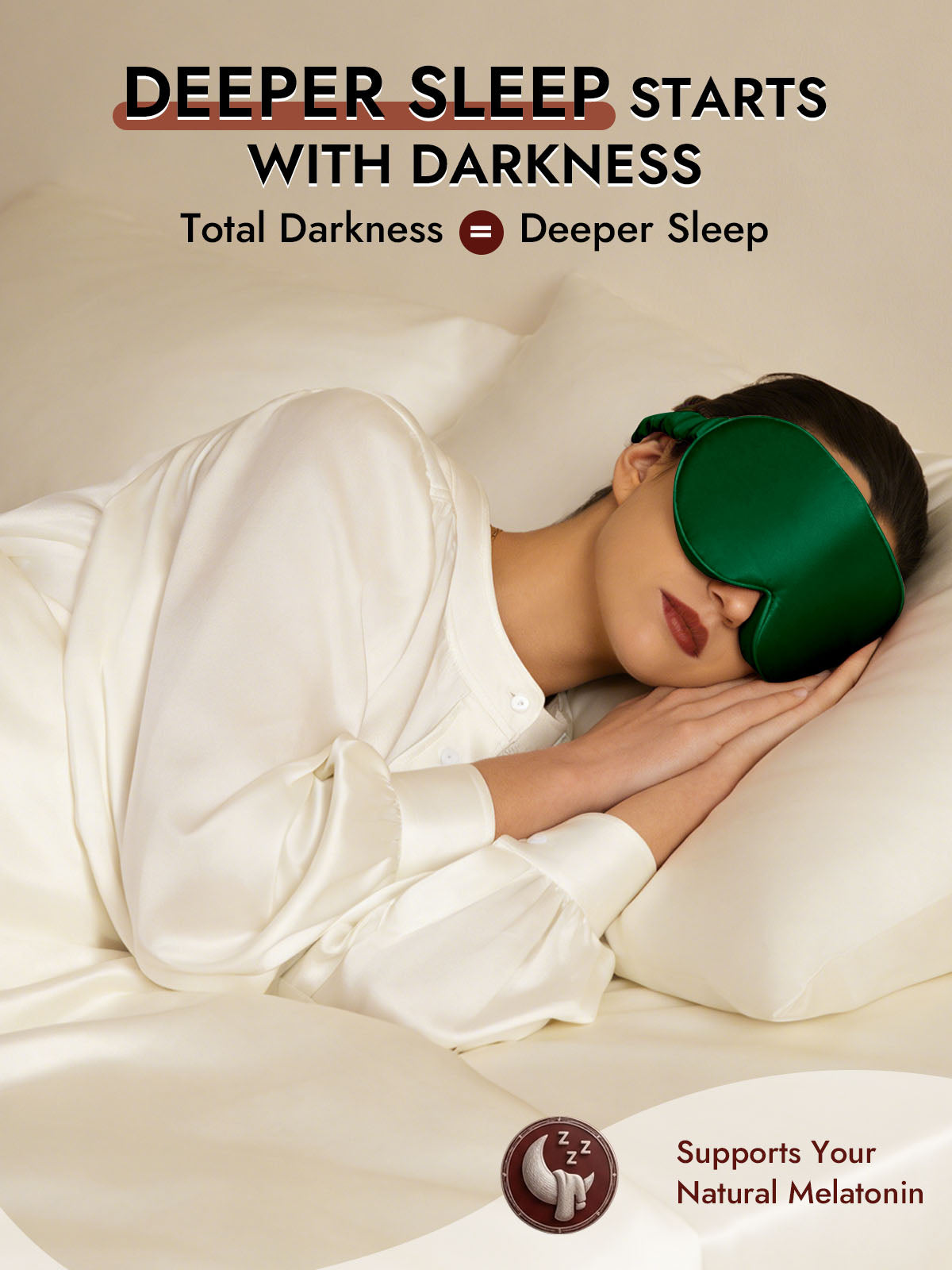 [Dark Green] SilkSilky  22Momme Eye Mask 005