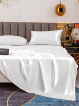 [White] SilkSilky  19Momme Bedding Set 006