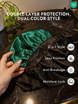 [Dark Green] SilkSilky  Sleep Cap 002