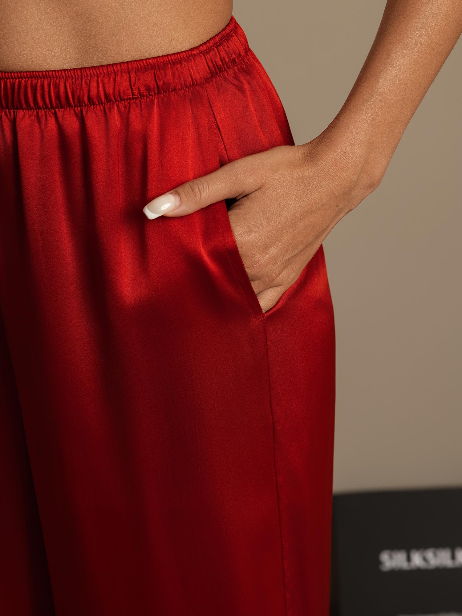 [Wine] SilkSilky  Pure Silk Womens Pants 006,