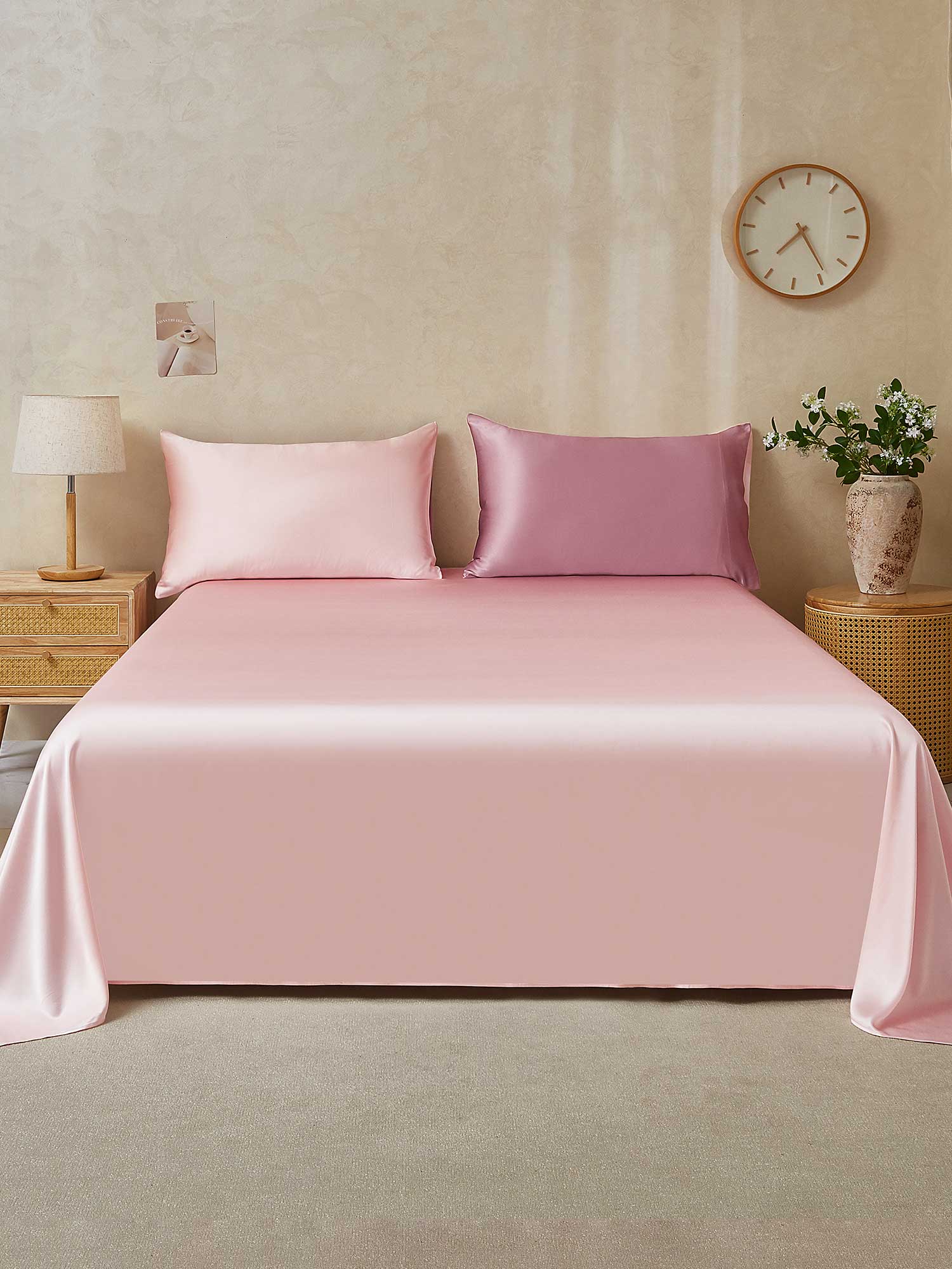 [PaleMauve+LightPink] SilkSilky  19Momme Pure Silk Bedding Set 001,