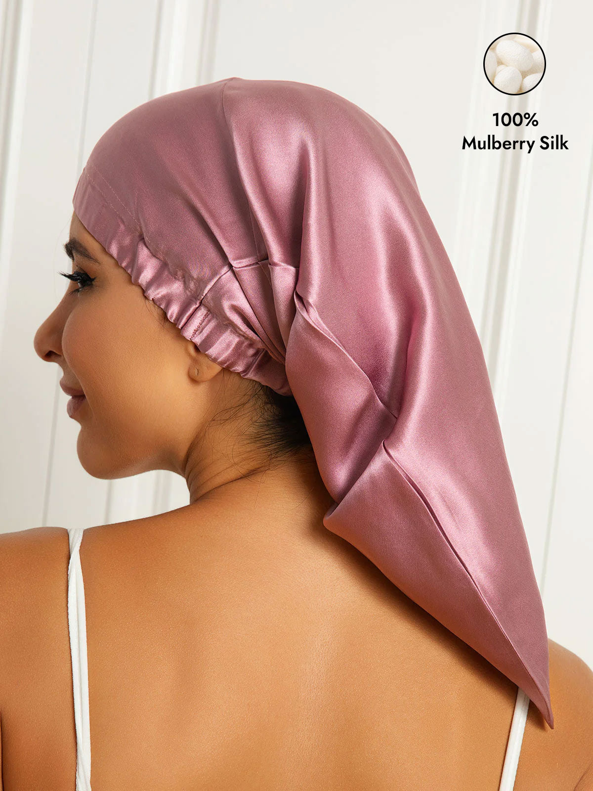 [Pale Mauve] SilkSilky  Sleep Cap 001