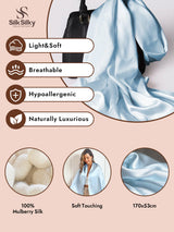 [Light Blue] SilkSilky  Scarf 002