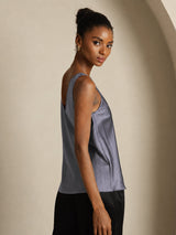 [Dark Gray] SilkSilky  Sleeveless V Neck Camisole Top 005