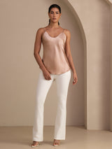[Tuscany] SilkSilky  Spaghetti Strap V Neck Camisole Top 006