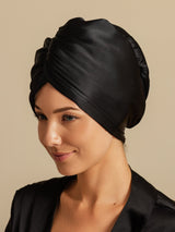 [Black] SilkSilky  Hair Towel Wrap 004