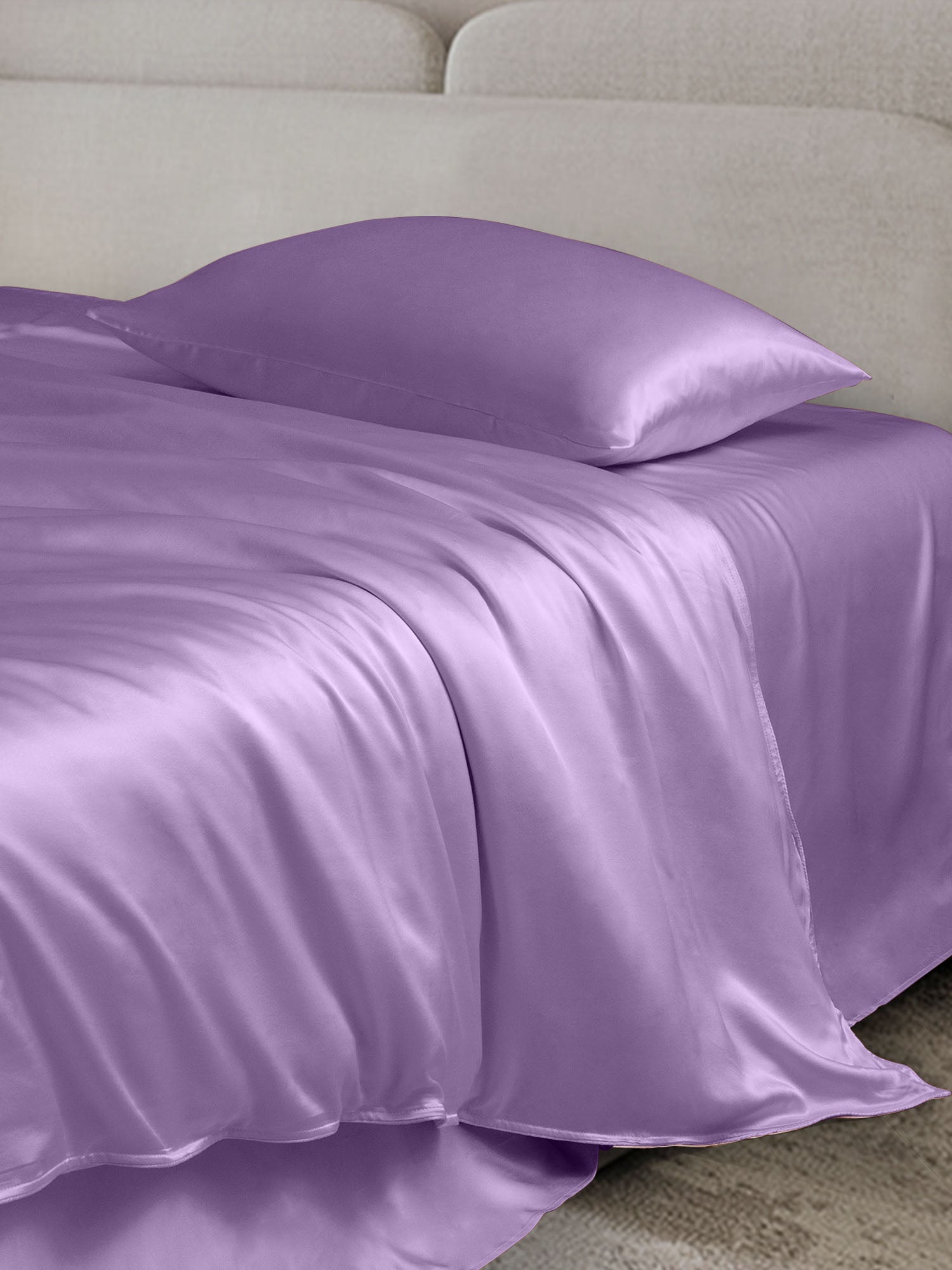 [Lavender] SilkSilky  19Momme Bedding Set 003