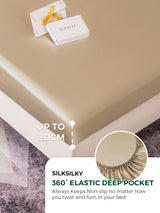 [Beige] SilkSilky  19Momme Bedding Set 004