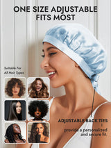 [Light Blue] SilkSilky  Sleep Cap 006