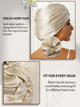[Beige] SilkSilky  Sleep Cap 003
