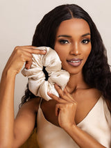 [Beige] SilkSilky  Scrunchie 002