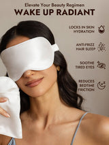 [White] SilkSilky  Pure Silk Eye Mask 005