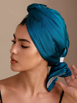 [Teal] SilkSilky  Hair Towel Wrap 004