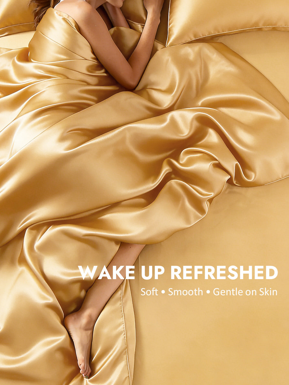 [Champagne] SilkSilky  19Momme Silk Bedding Set 004