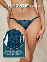 [Teal] SilkSilky  Pure Silk Panty 004