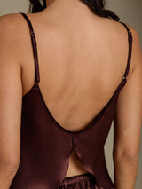 [Brown] SilkSilky  Spaghetti Strap Camisole Set 005