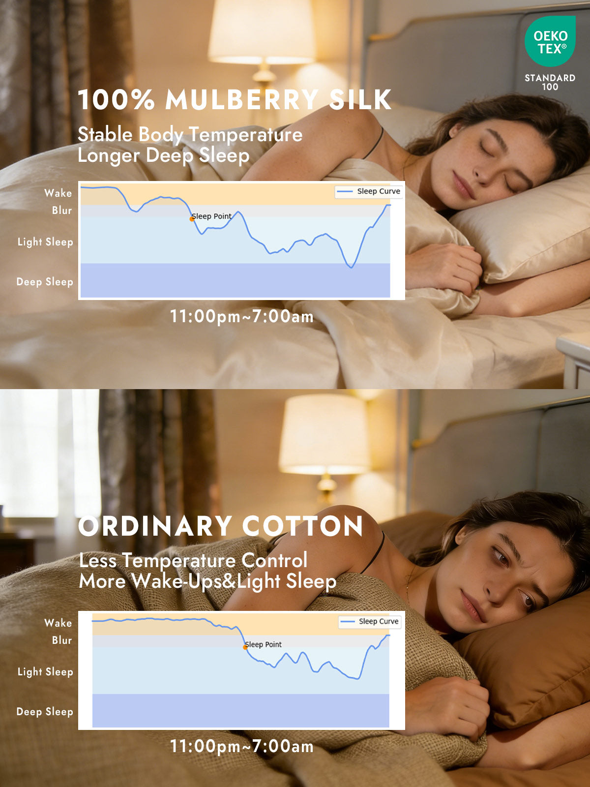 [Beige] SilkSilky  19Momme Silk Bedding Set 003