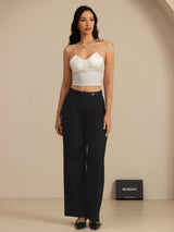 [White] SilkSilky  Spaghetti Strap V Neck Camisole Top 008