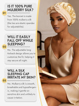 [Champagne] SilkSilky  Sleep Cap 006