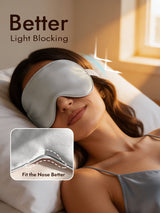 [Silver] SilkSilky  Pure Silk Eye Mask 004