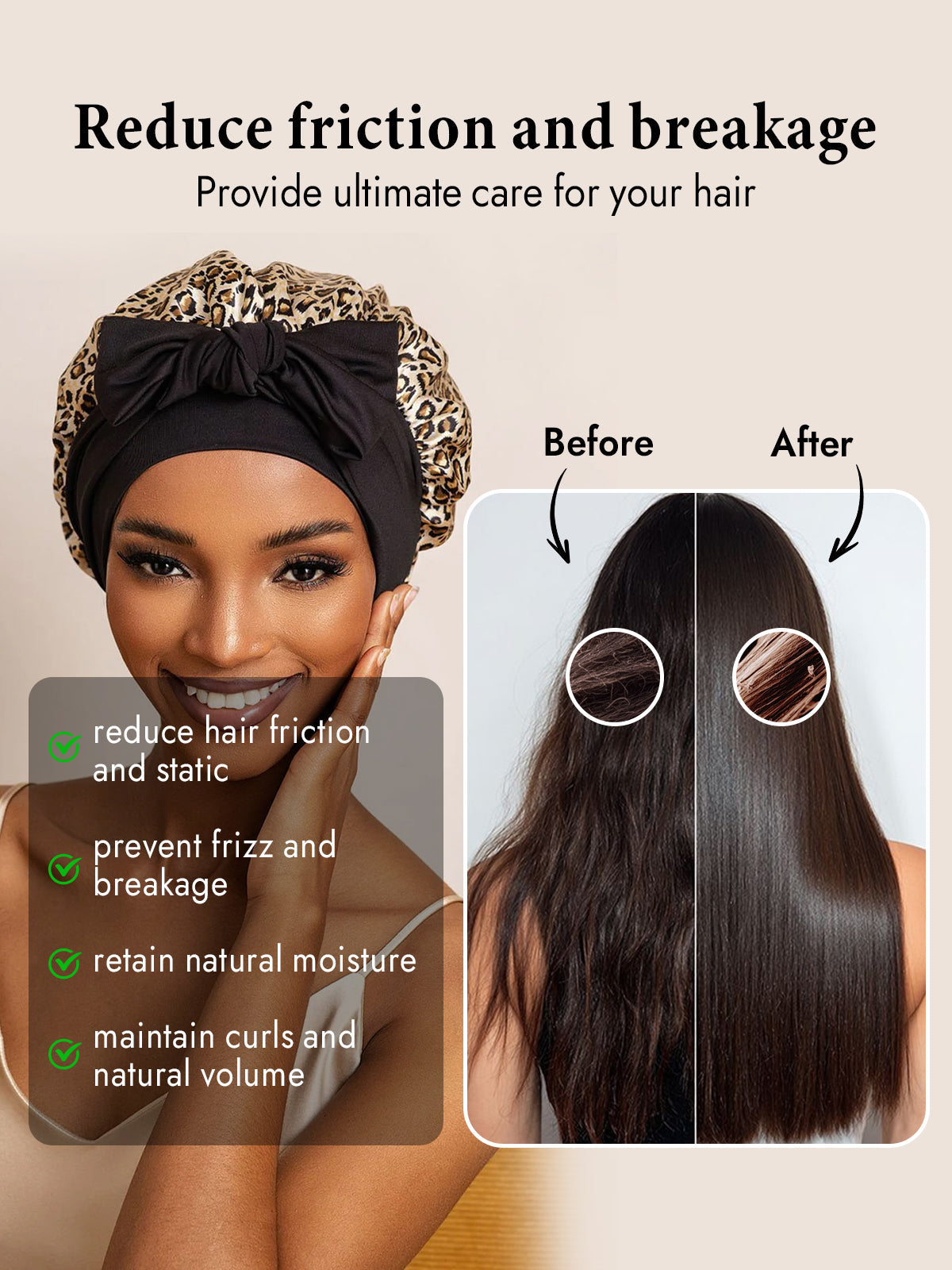 [Leopard] SilkSilky  Pure Silk Sleep Cap 003