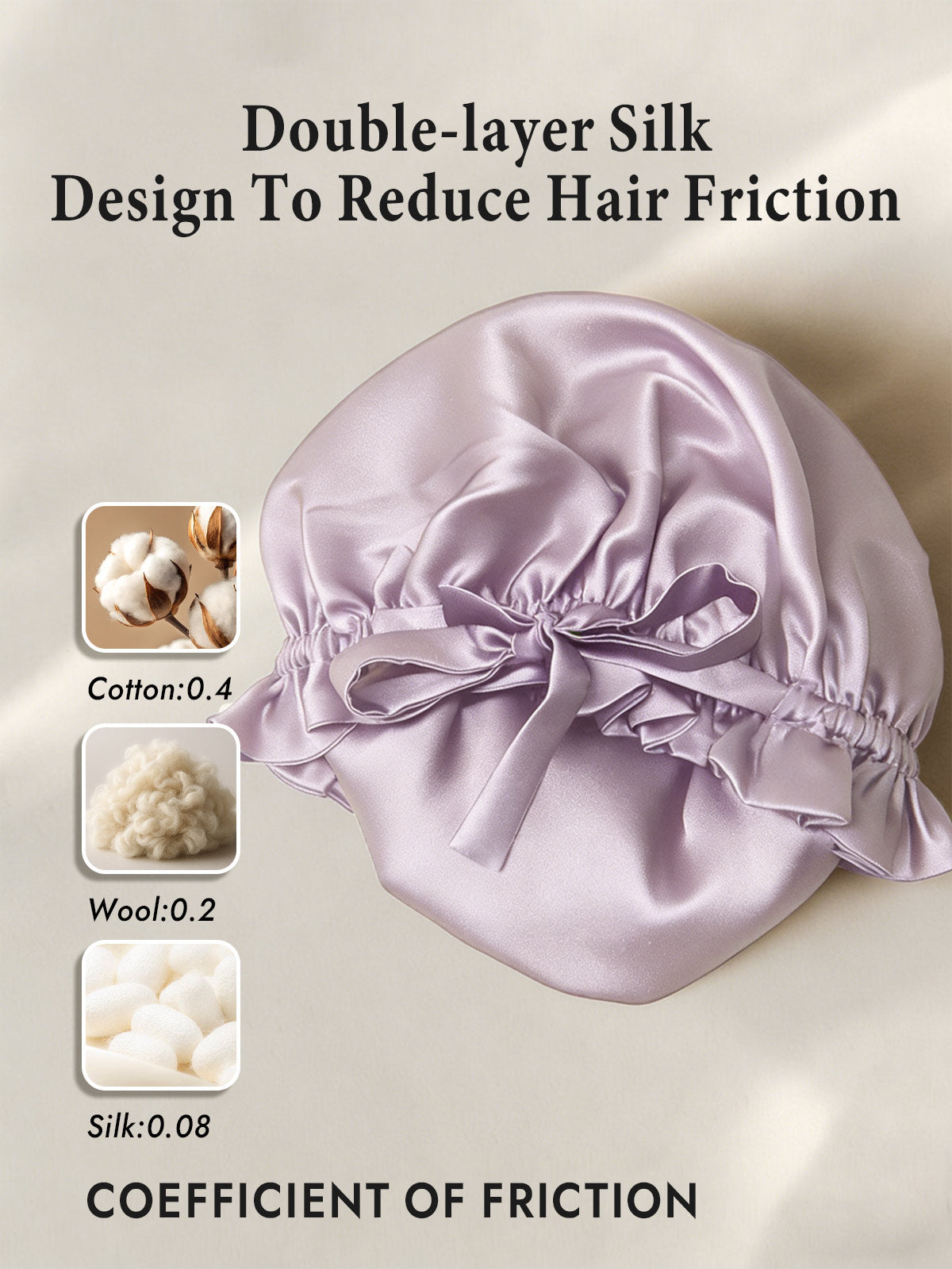 [Lavender] SilkSilky  Sleep Cap 002