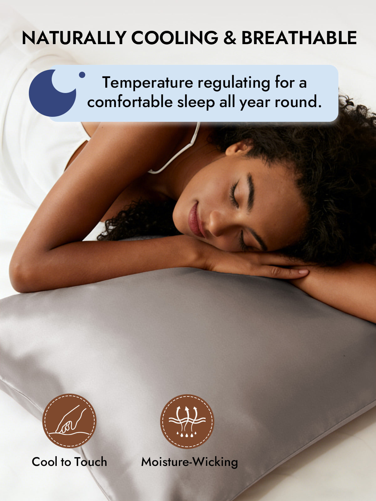 [Gray] SilkSilky  19Momme Pure Silk Pillowcase 005